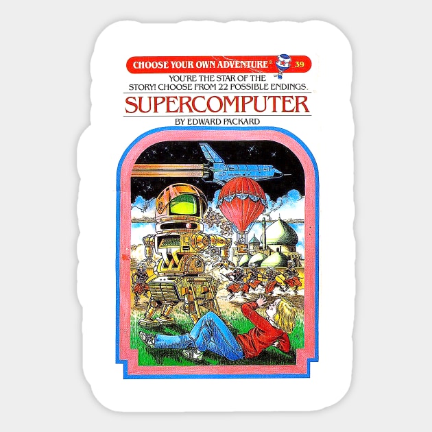 SuperComputer Sticker by Oskyposters